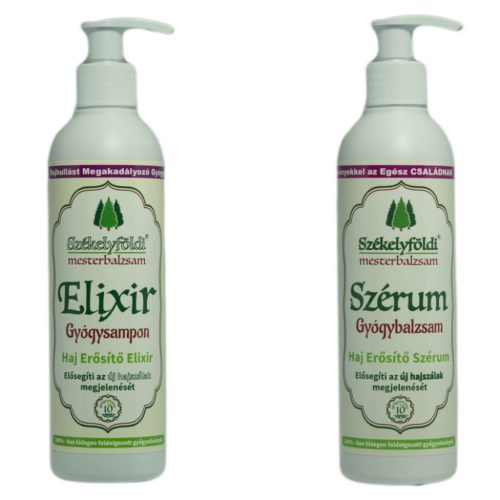 Székelyföldi Mesterbalzsam - Elixir Gyógysampon 250ml + Székelyföldi Mesterbalzsam - Szérum Gyógybalzsam – 250ml 