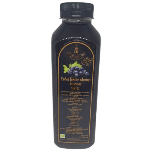 Erdélyi Erdei fekete áfonya kivonat 100% - 500 ml - Hidegen préselt